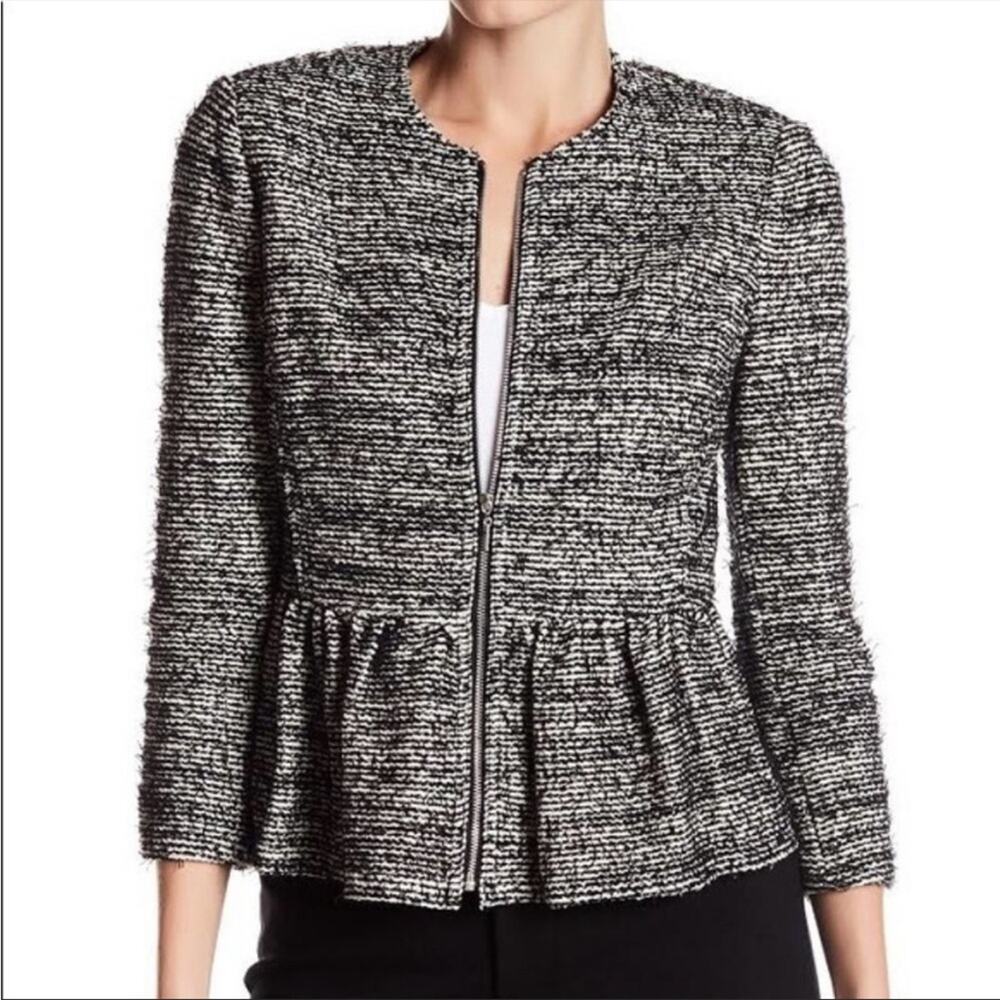 Rebecca Taylor Tweed Zip Up Jacket Size 2